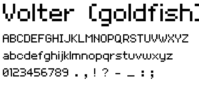Volter (Goldfish) font